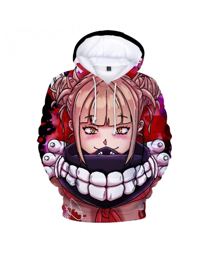 2021 Women Men Autumn Anime Sweatshirt Long Sleeve Hooded Pullover Tops Blouse My Hero Academia Villain Toga 3D Print Hoodies