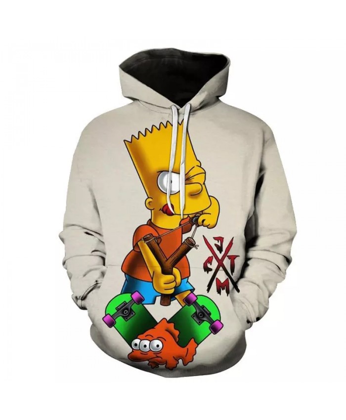 2021 Trendy Cartoon Hoodies The Simpsons 3D Printed Men Women Casual Fashion Hooded Sweatshirt Pullover Hip Hop Streetwear Tops