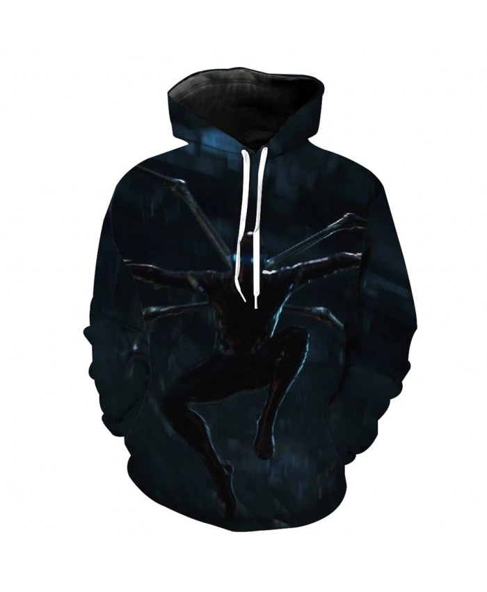 Men's Fashion 3D Hoodie Night flying spider man print sweatshirt