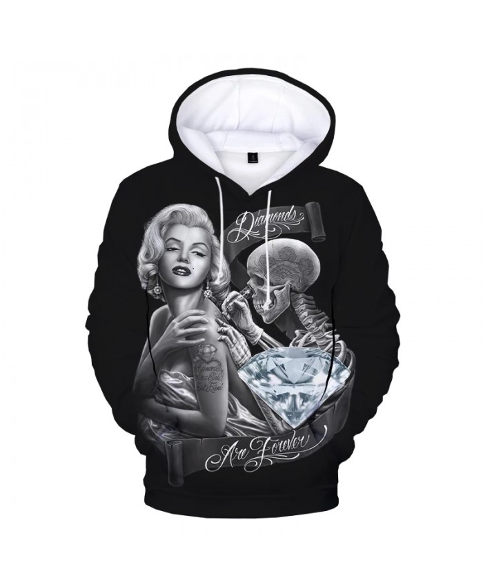 Marilyn Monroe 3D Print Hoodie Sweatshirts Men Women Hip Hop Casual Long Sleeve Pullover Harajuku Streetwear Oversized Hoodies