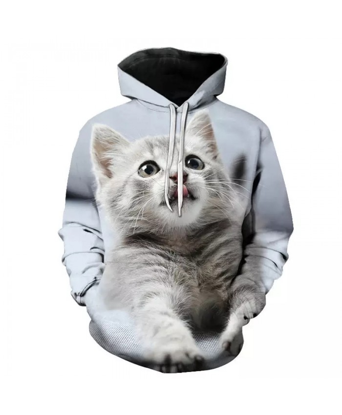 Cartoon kawaii hoodies 3D Printed Cat oversize Mens women's Sweatshirt Pullover Long Sleeve Hooded Sweatshirts Tops sudaderas