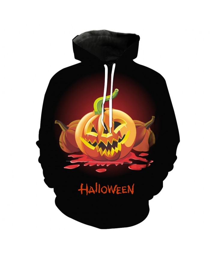 Men's Fashion 3D Hoodie Halloween series spoof pumpkin lantern print sweatshirts