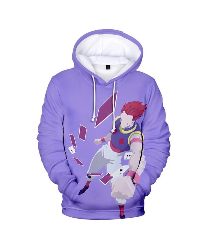 Fashion 3D printed Comic Hisoka Hoodies Sweatshirts Men Women Hoodie Autumn Hooded Kids 3D Hisoka boys girls Purple pullovers