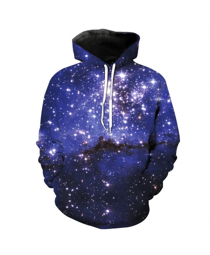 Purple Shine Galaxy Black Mountain Print Cool 3D Hooded Sweatshirt