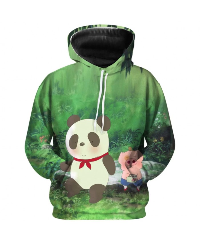 Autumn And Winter Cartoon Men's And Women's Children's Hoodies 3d Printing Panda  Casual Sweatshirt Caot