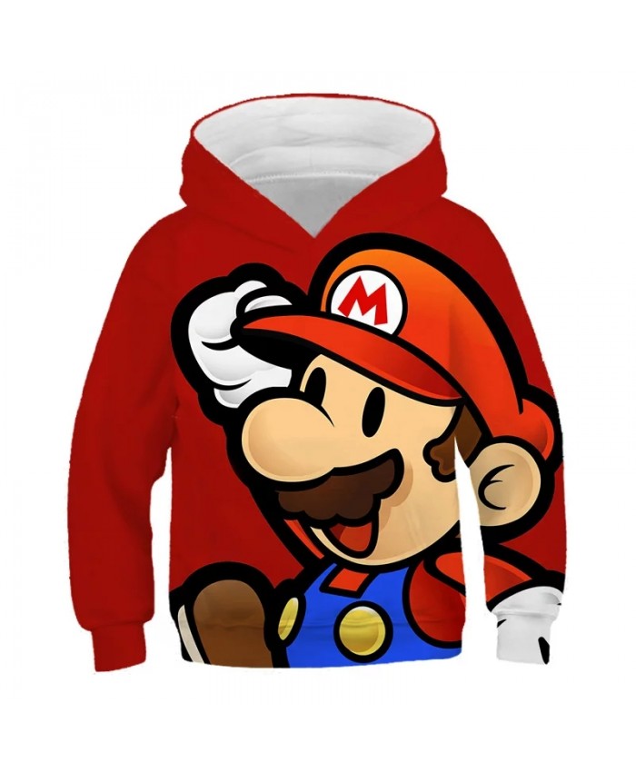 Fashion Cute 3D Print Super Mario Hoodie Kids Casual Girls Clothes Pullover Sportswear Tops Gift For Children Sweatshirts Tops