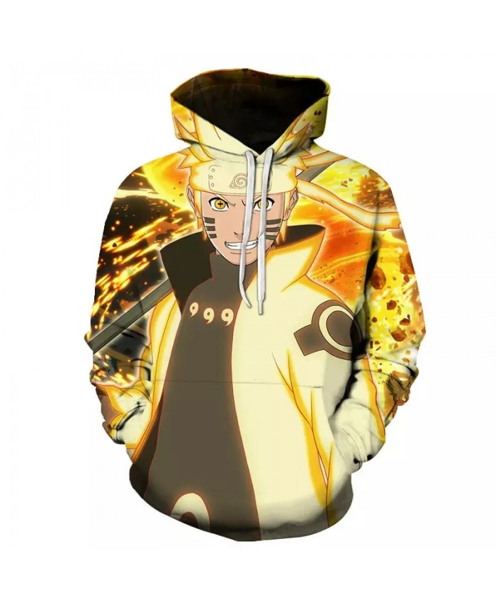 Spring And Autumn Cool 3d Printed Men's And Women's Hoodie Children's Cartoon Anime Naruto Pullover Casual Sportswear Coat