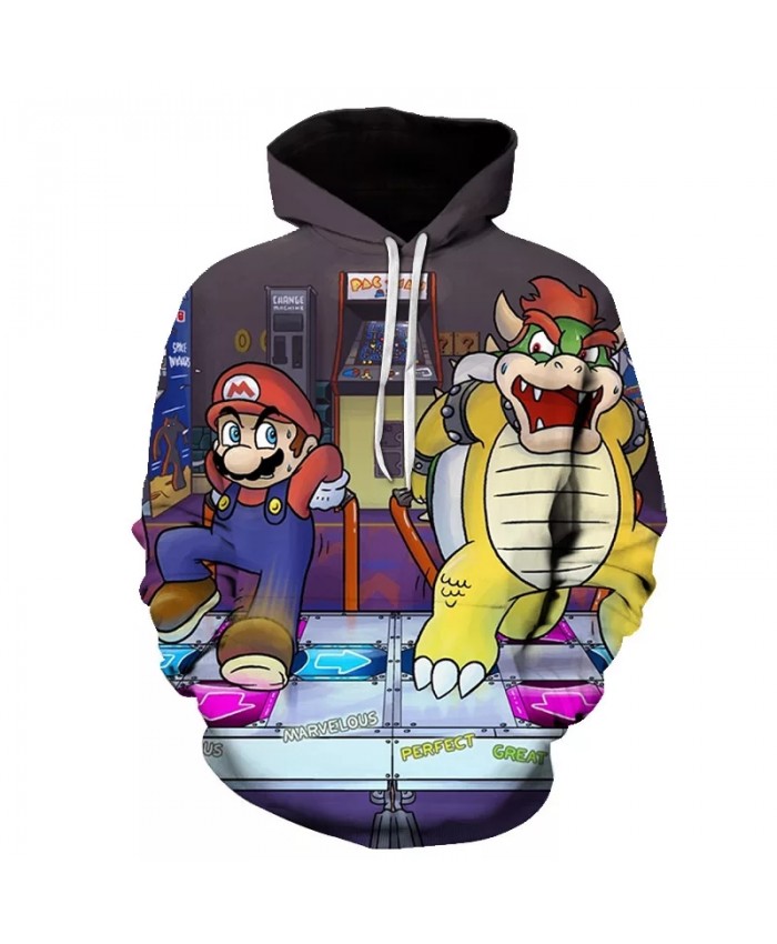 2021 Autumn new style 3D Hoodies Cartoon Super Mario 3D print Hoodie Sweatshirt funny drugs casual Pullover 3D Jacket Coat