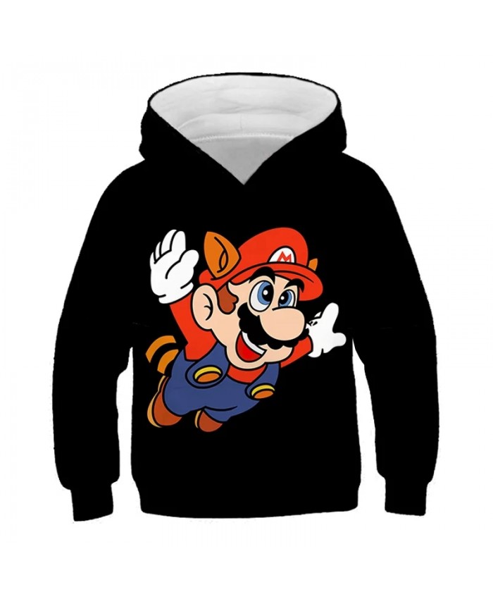 Cute 3D Print Kids Hoodies Game Super Mario Bros Hoodie Sweatshirt Boys Girls Clothes Outerwear Coat Children Clothing 4-14Y