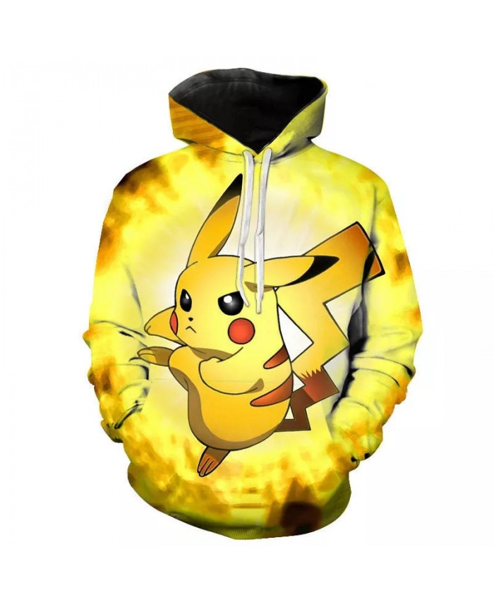 2021 Fall/Winter Pokemon 3d Printed Men's And Women's Hoodies Fashion Children's Cartoon Anime Sweatshirts All-Match Cool Coat
