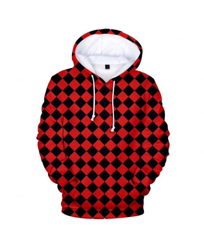 Print Red and black plaid Ghost Blade 3D Hoodies Men Women Streetwear Autumn Sweatshirt 3D Kids Demon Slayer children Hooded