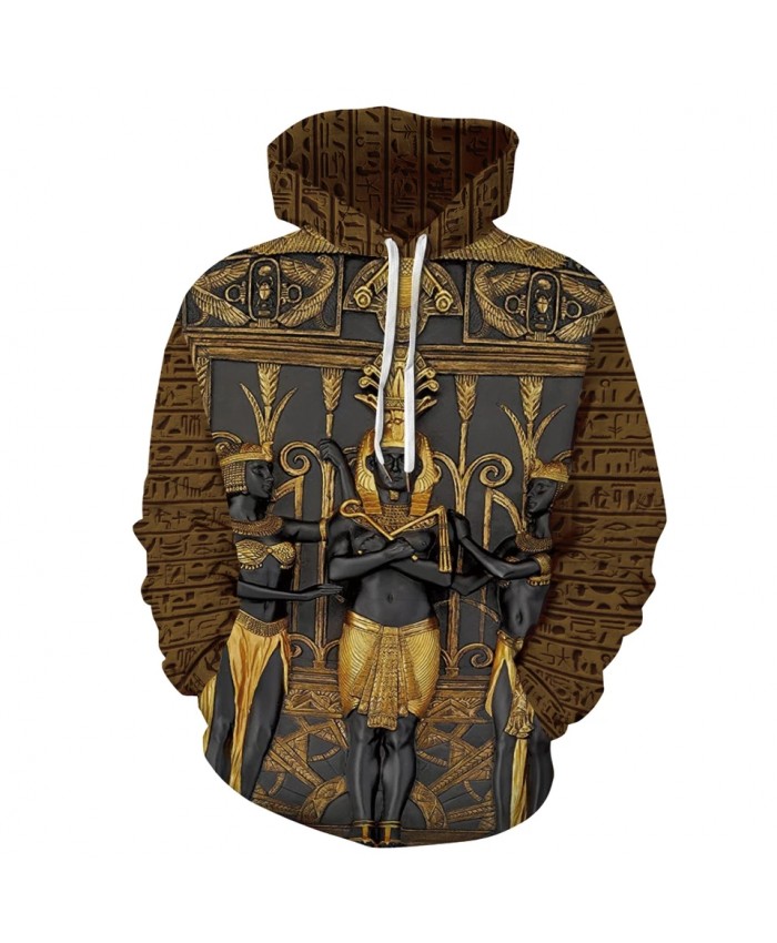 Egypt Prined 3D Hoodies Men Women Long Sleeve Sweatshirt Tops Unisex Hooded Coat Tops