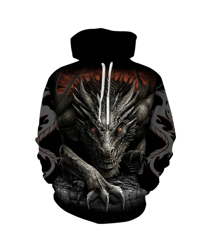 2021 Unisex Clothes Dragon Printed 3D Hoodies Cool Sweatshirt Autumn Winter Casual Hooded Top Plus Size S-3XL