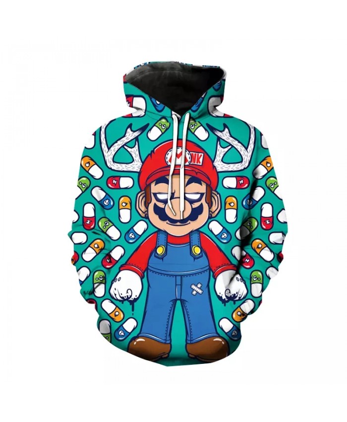 Spring And Autumn New Boys And Girls Hoodie 3d Printing Game Mario Kids Cartoon Sweatshirt Fashion Casual Top