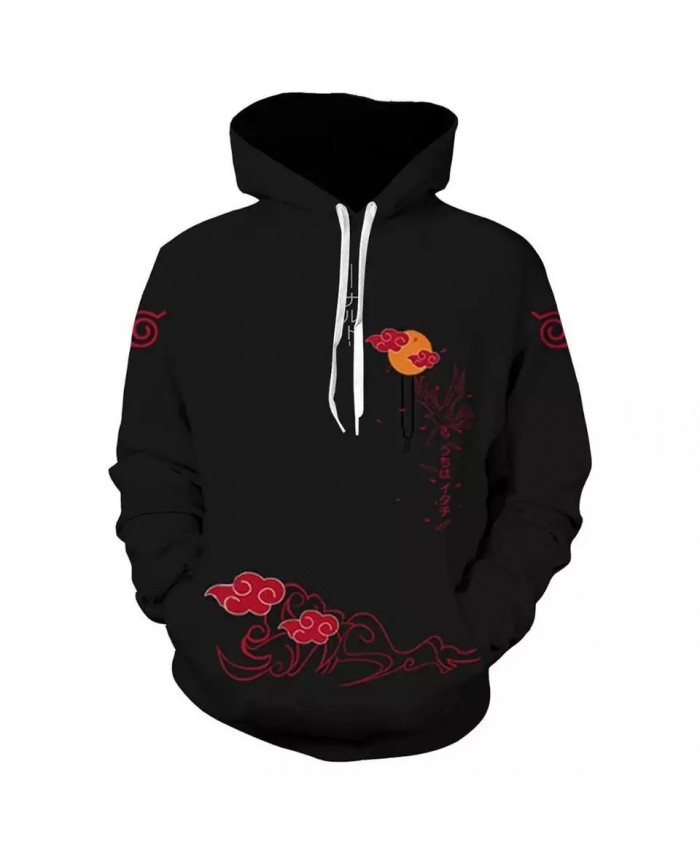 Autumn Fashion Sasuke Naruto 3d Printing Cartoon Casual Men's And Women's Hoodie Season Jacket Street Clothing Anime Naruto Coat
