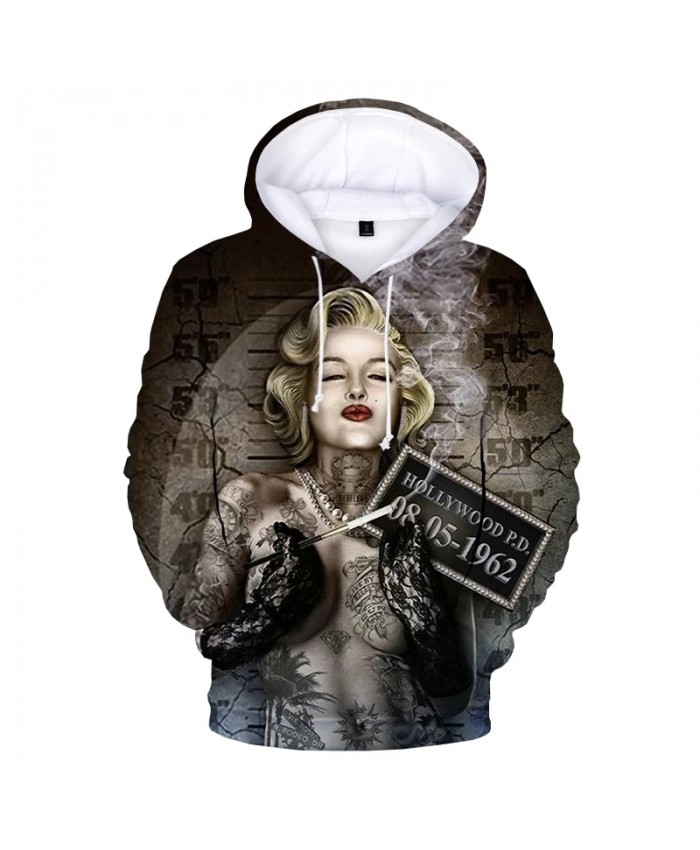 New Marilyn Monroe 3D Print Hoodie Men Women Winter Fashion Casual Sweatshirt Oversized Pullover Harajuku Streetwear Hoodies