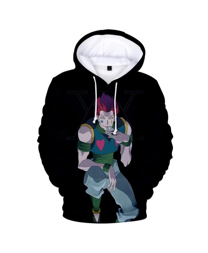 Black Hooded 3D Hisoka Hoodies Sweatshirts Men Women Hoodie Fashion Harajuku Autumn Kids 3D Comic Hisoka boys girls pullovers