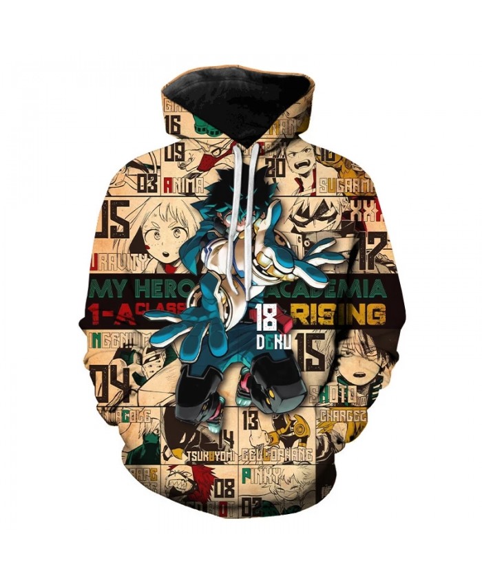 My Hero Academia 3D Printed Hoodie Sweatshirts Men Women Spring Fashion Casual Pullover Anime Print Harajuku Oversized Hoodies