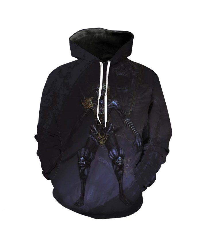 Men's Fashion 3D Hoodie Cavern Zombie Skull Print sweatshirt