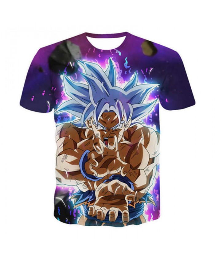 2021 New Dragon Ball Z T Shirts Men Super Saiyan Ultra Instinct Kids Son Goku Vegeta Printed Cartoon T-Shirt Top Tees Plus Size
