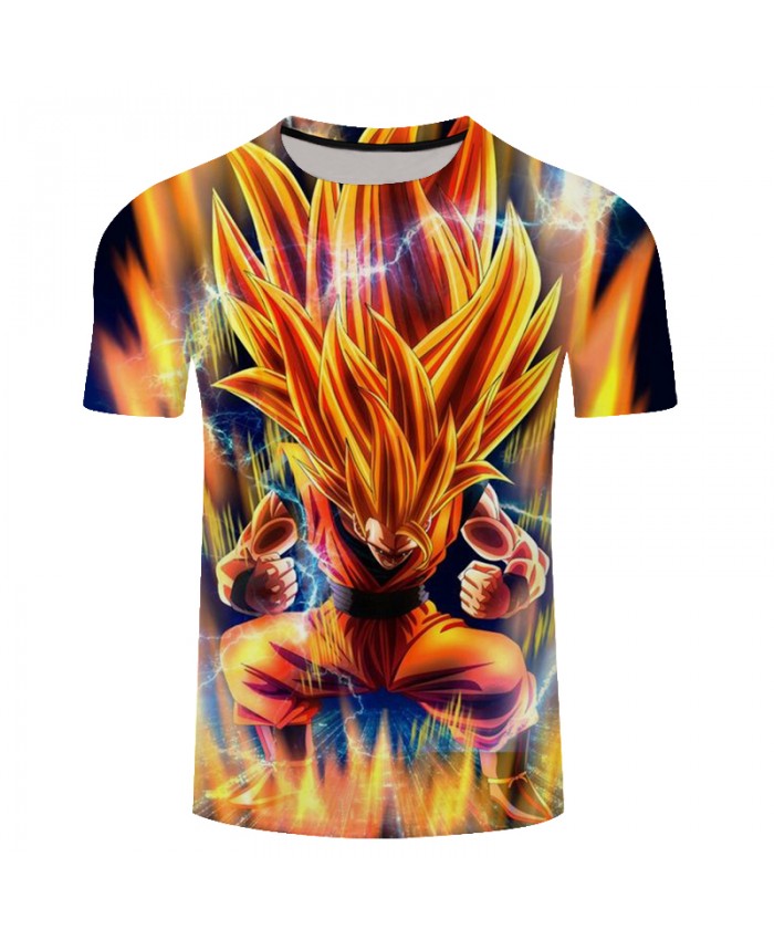 2021 New Summer Fashion Cartoon T Shirt Men/Women Anime Dragon Ball Funny 3d Print Goku Unisex Top Casual Short T-Shirt