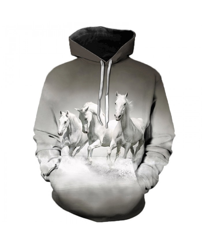 2021 Animal Horse Creative 3D Printed Hooded Sweatshirts Men Women Fashion Casual Harajuku Outerwear Hip Hop Streetwear Hoodies C