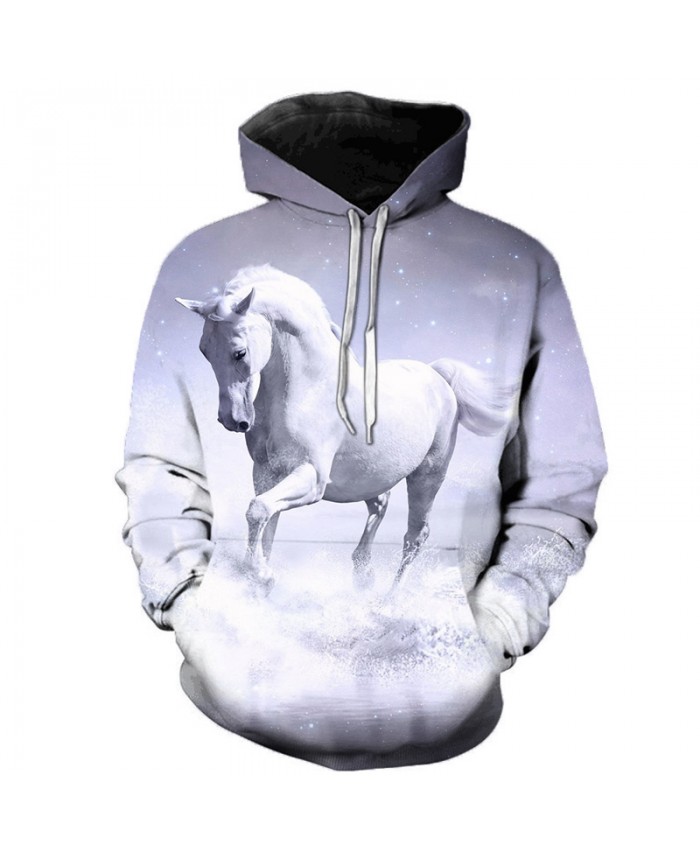 2021 Animal Horse Creative 3D Printed Hooded Sweatshirts Men Women Fashion Casual Harajuku Outerwear Hip Hop Streetwear Hoodies F
