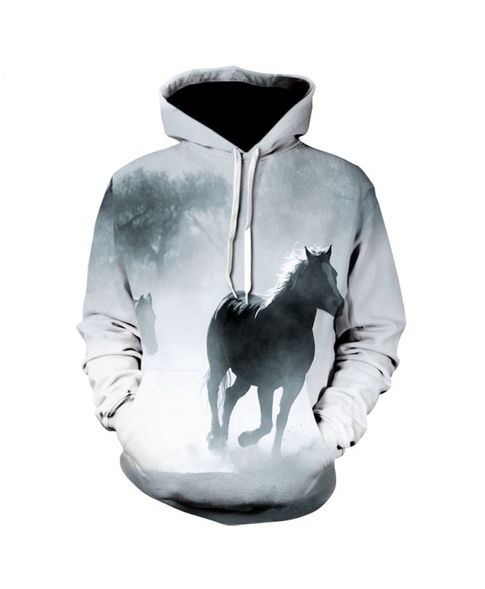 2021 Animal Horse Creative 3D Printed Hooded Sweatshirts Men Women Fashion Casual Harajuku Outerwear Hip Hop Streetwear Hoodies H