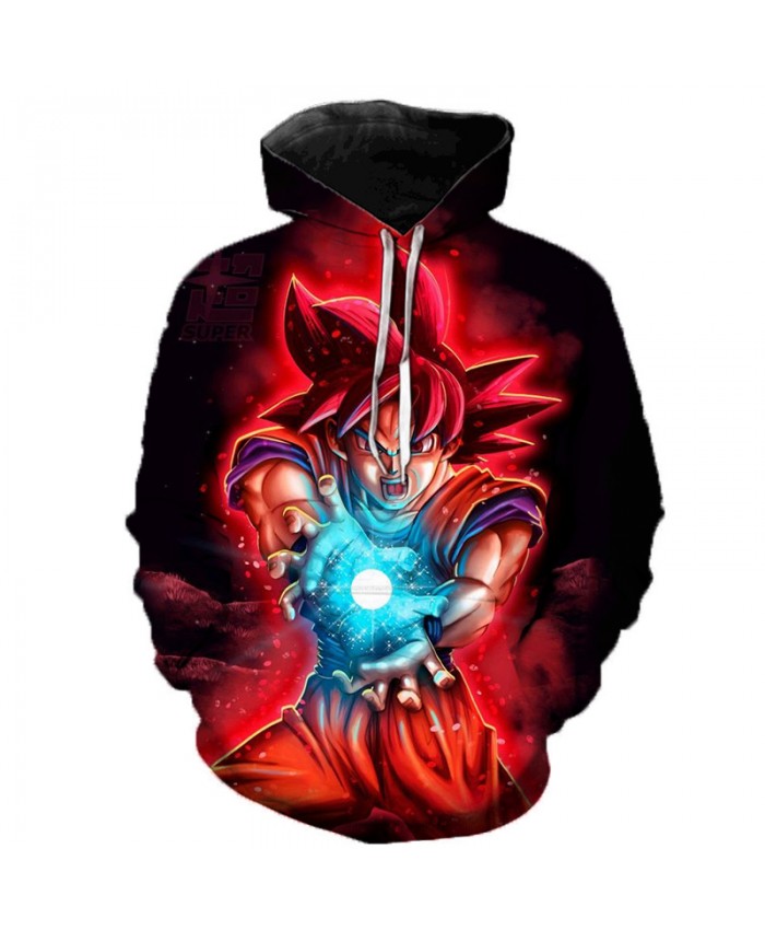 2021 Anime Dragon Ball Super Hoodie Male 3D Sweatshirts Super Saiyan Goku Printed Outwear Teen Boy Cartoon Hoody Pullover A
