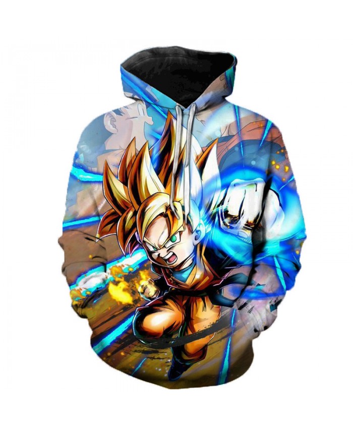 2021 Anime Dragon Ball Super Hoodie Male 3D Sweatshirts Super Saiyan Goku Printed Outwear Teen Boy Cartoon Hoody Pullover D