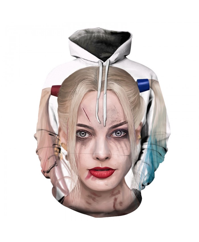 2021 Anime Hoodies Men Halloween 3d Sweatshirt Printed Suicide Squad Joker Harley Quinn Hooded Pullover Big Pocket Sweats Hombre