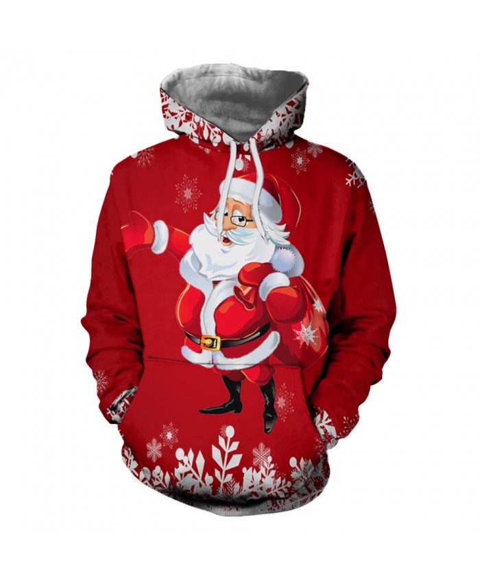 2021 Autumn Winter Christmas Men Women Red 3D Sweatshirts Hoodies Funny Santa Hoody Fashion Brand Clothing Hoodie Tops Dropship