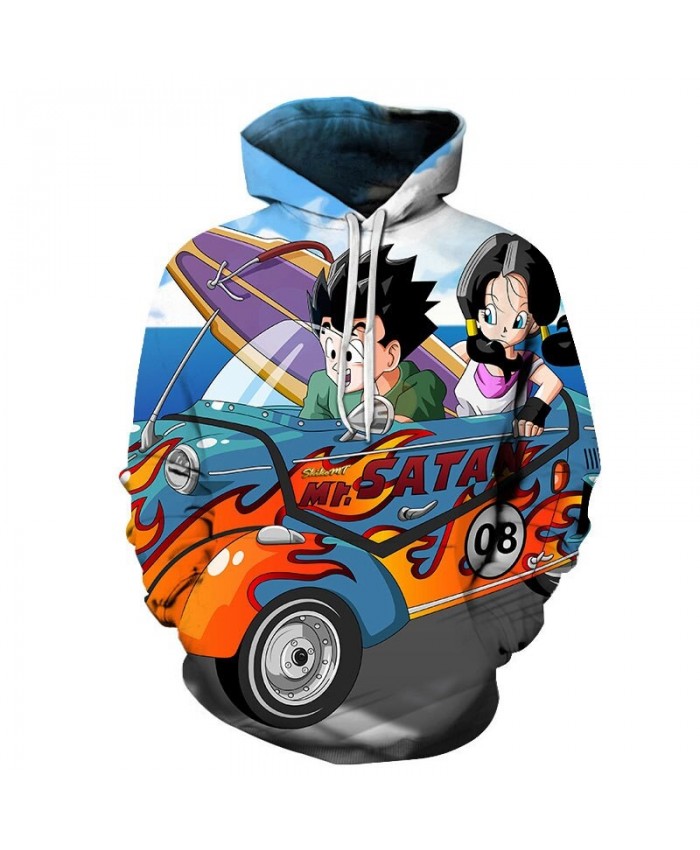 2021 Driving A Car Dragon Ball 3D Hoodies Mens Pullover Sweatshirt Brand Cosplay Pullover Hoodie Casual Hoodies Men