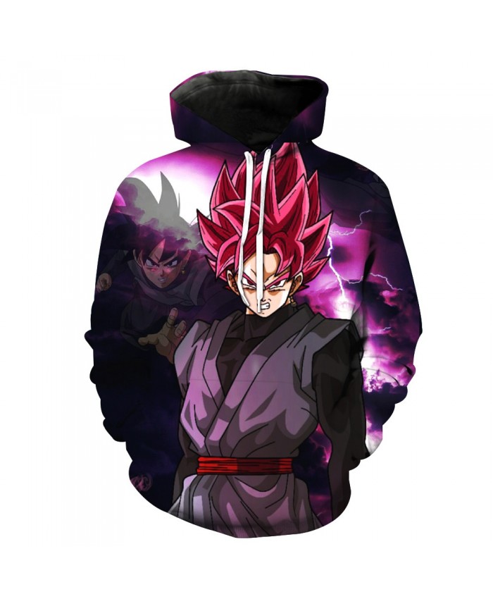 2021 Goku Super Saiyan Rose Pocket Pullover Hoody Men/Women Hip Hop Print 3D Sweatshirt Character Hoodie Tracksuits S-6XL