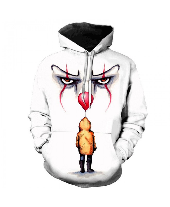 2021 Horror Movie Clown 3D Printed Hooded Sweatshirts Men Women Fall Winter Fashion Casual Hoodies Streetwear Plus Size Pullover