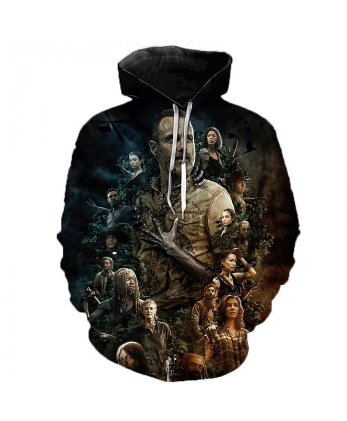 2021 Hot Sale Men Women Hooded Sweatshirt 3D Print TV Drama The Walking Dead Hoodie Long Sleeve Top Harajuku Streetwear Pullover