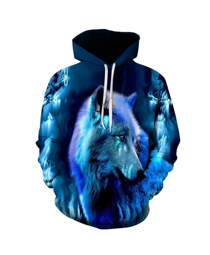 2021 Mens Hoodies wolf Print Wolf Mutual Dependence Warm Hot Sale Sweatshirts Harajuku Men Women O-neck Hooded Brand Pullover