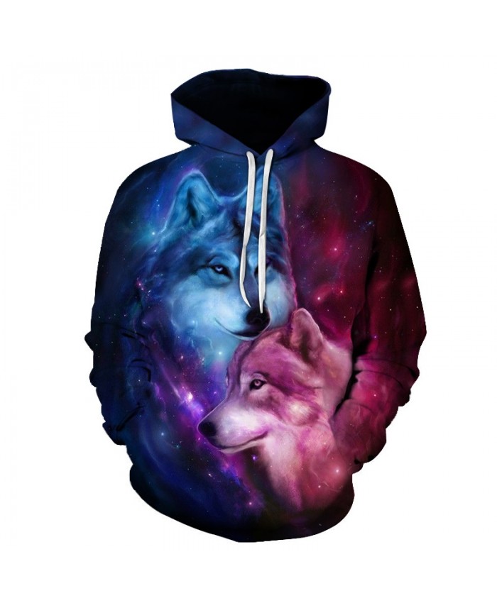 2019 New 3D Hoodies Men Couple Wolf printed Hoodie Animal Hoody Sweatshirt Casual Tracksuit Pullover Jacket Autumn