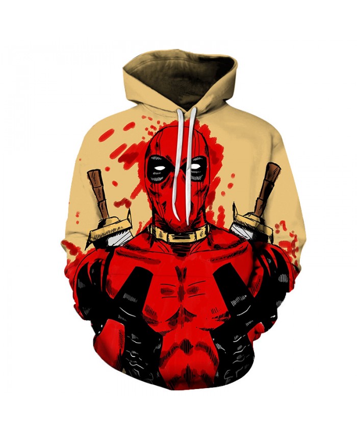 2021 New 3D Print Super Hero Deadpool Hoodie Casual Hoodie Sportswear Hooded Sweatshirt Classic Anime Character Hoodie 20 style