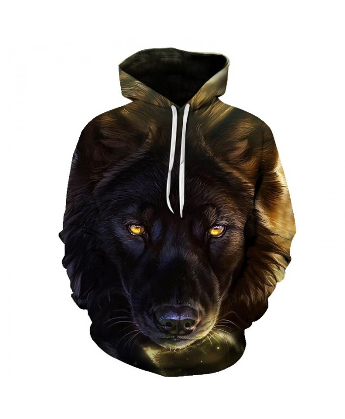 2021 New Blue Hoodies Men Wolf Hoody Sweatshirt Casual Tracksuit 3D Pullover Male Coat Streatwear Hooded Dropship