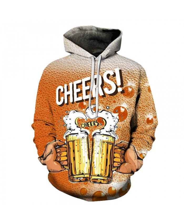 2021 New Clink Beer 3D Print Men Pullover Sweatshirt Pullover Hoodie Casual Fashion Men Hoodie Streetwear Sweatshirt