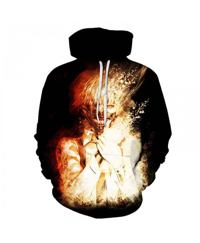 2021 New Fashion Autumn Men/women Thin Sweatshirts With Hat Anime Tokyo Ghoul 3d Print Hooded Hoodies Tops Harajuku Streetwear