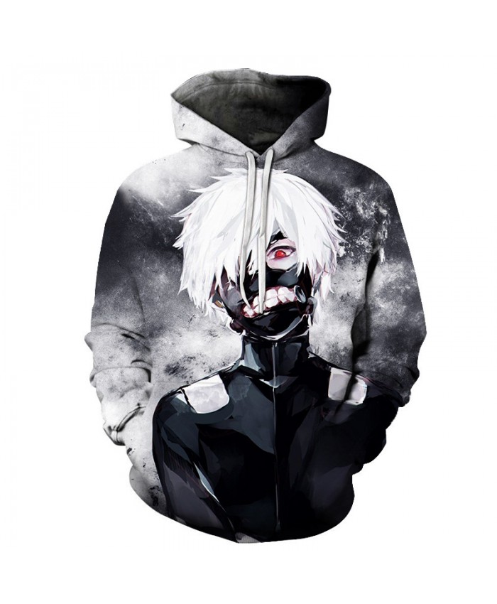 2021 New Fashion Hip Hop Rock Hooded Hoodies Men Women Sweatshirts Classic Tokyo Ghoul 3D Print Unisex Streetwear Tracksuits