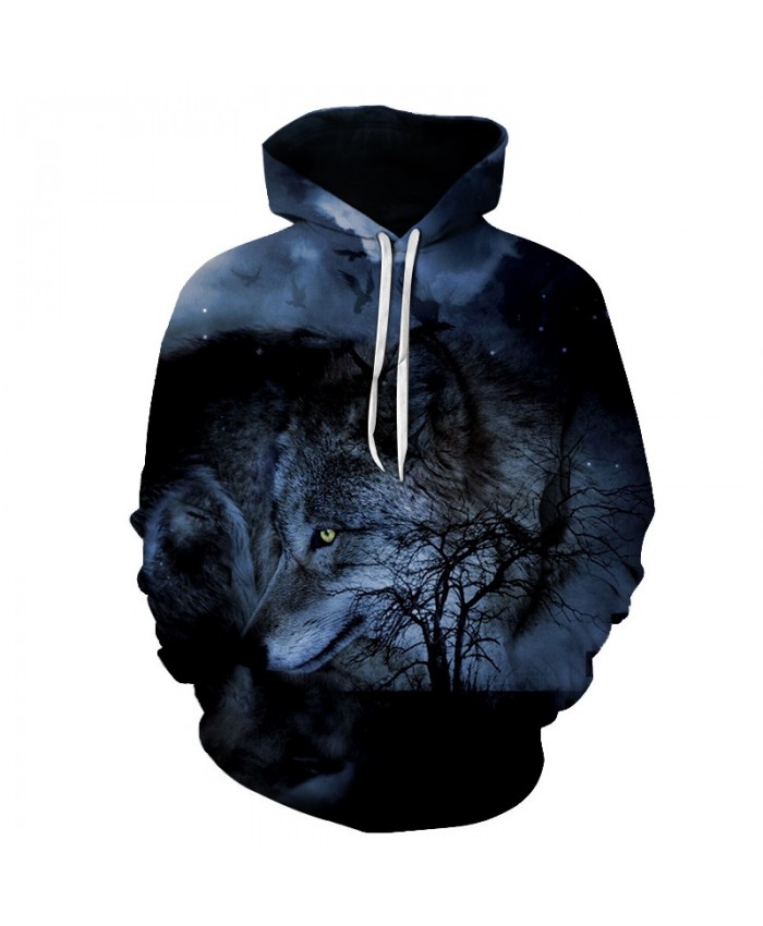 2021 New Wolf Hoodies 3D Men Women Sweatshirts Fashion Pullover Autumn Tracksuits Harajuku Outwear Casual Animal Male Jacket