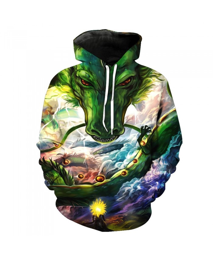 2021 New style Dargon Ball Z 3D Hoodies Goku and Shenron Prints Men Women Hipster hooded sweatshirt free shipping