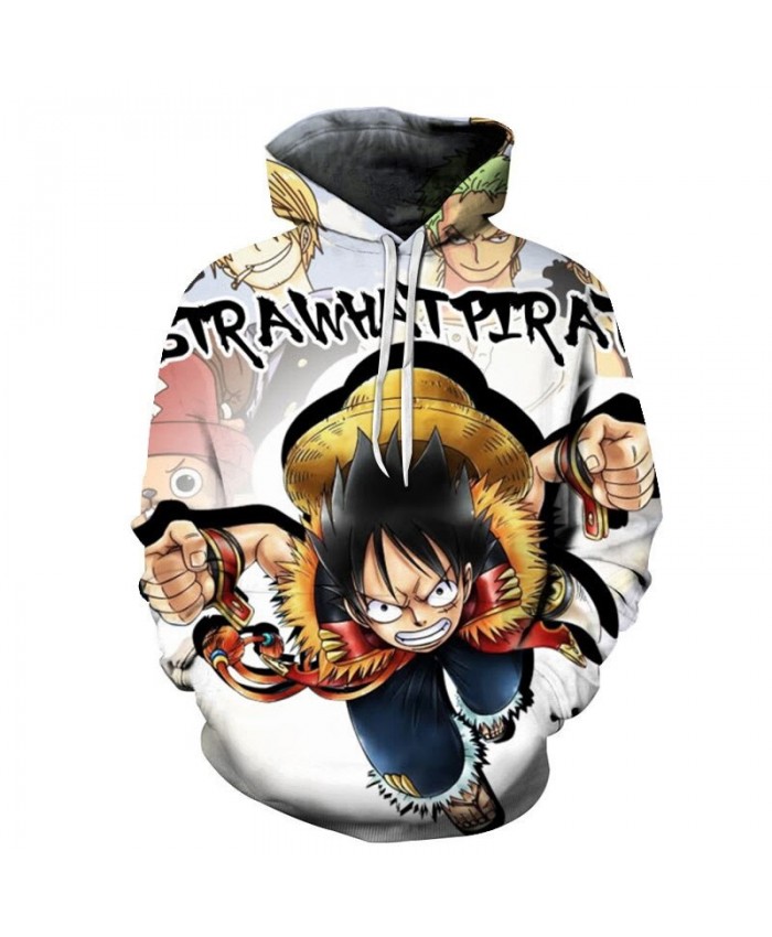 2021 One Piece Straw Hat Pirates 3D Print Men Pullover Sweatshirt Clothing for Men Custom Pullover Hoodie Streetwear
