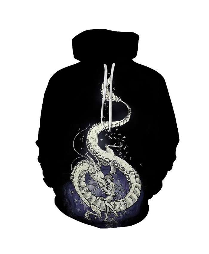 2021 Personality 3D Printed Unisex Hooded Sweatshirts Spirited Away Anime Casual Hoodie Fashion Streetwear PLus Size Hoodies A