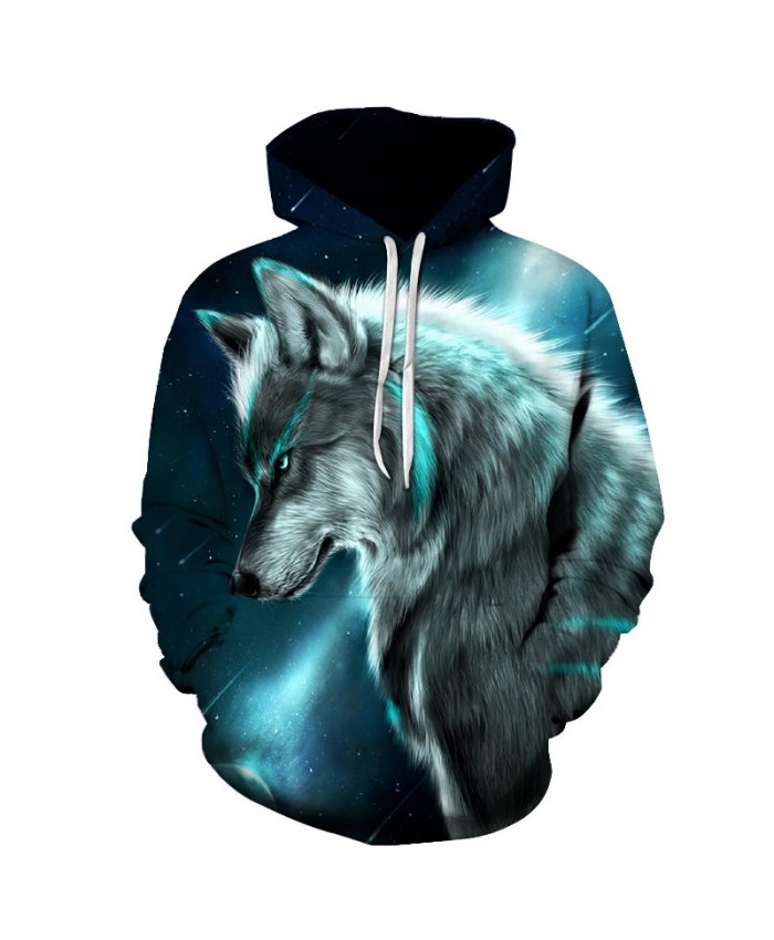 2021 Star-headed wolf print Hoodies Men 3D Sweatshirt Harajuku Hoody Pullover Tracksuits Streatwear Coat Drop ship