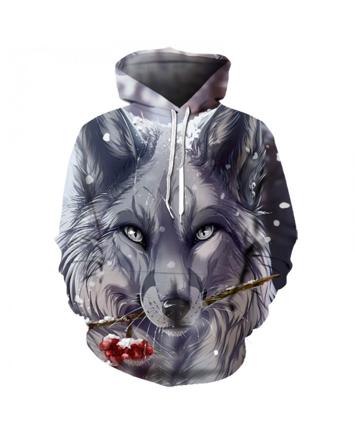 2021 new wolf head hoodie 3D printed men and women casual fashion hoodies spring loose mens