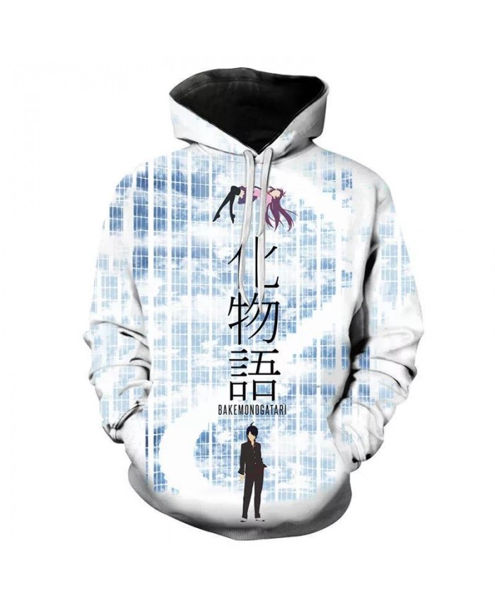 2021 New Fashion Monogatari Men Women Children Printed 3D Casual Streetwear Boy Girl Kids Pullover Hooded Sweatshirts Tops
